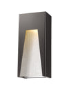 Millenial 1 Light Outdoor Wall Light in Bronze Silver Finish