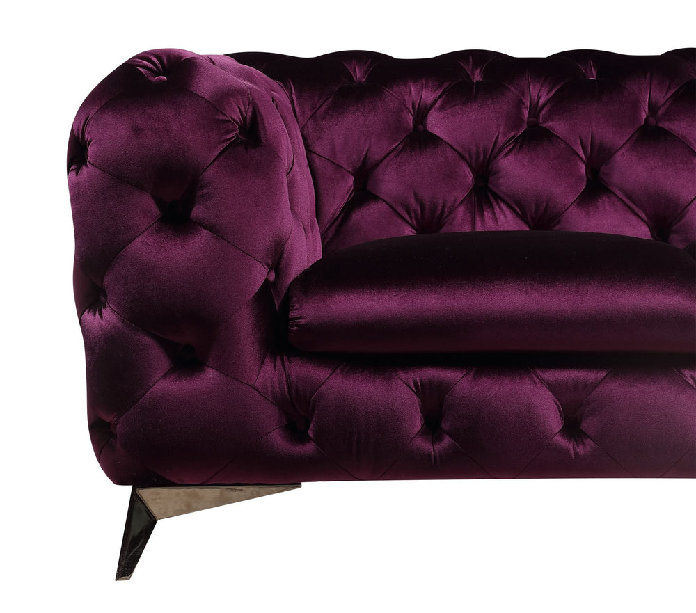 Clarke Love Seat in Purple