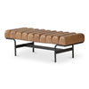 Moe's Harrison Tan Leather Bench