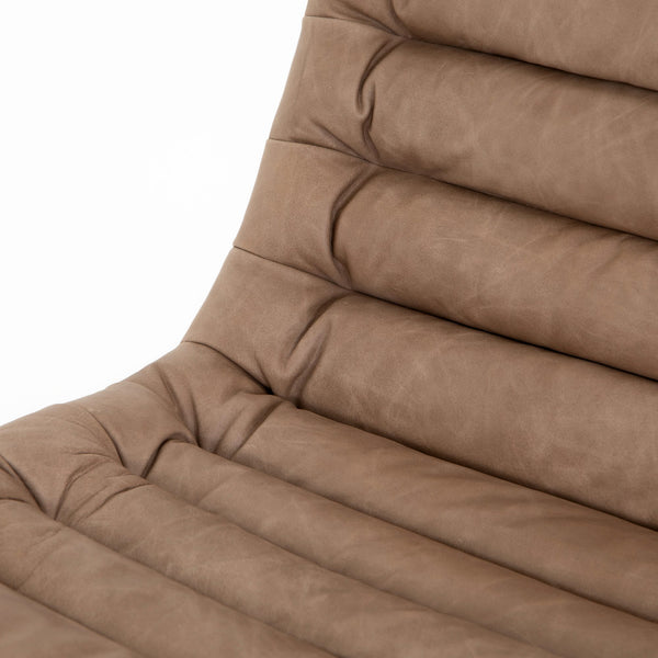 Malibu Industrial Desk Chair In Natural Washed Mushroo