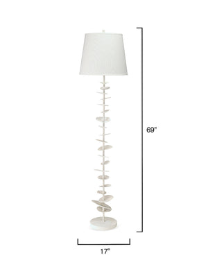 Petals Steel and Gesso Floor Lamp