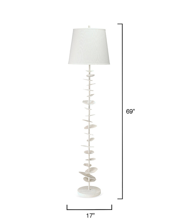 Petals Steel and Gesso Floor Lamp