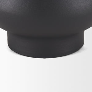 Tasya Small Matte Black Metal Vase