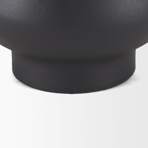 Tasya Small Matte Black Metal Vase