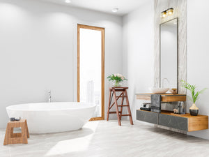 Bleeker Street 2 Light Vanity in Matte Black + Olde Brass Finish