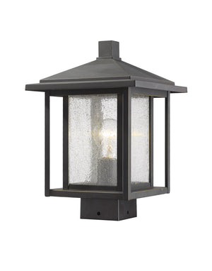 Aspen 1 Light Outdoor Post Mount Fixture in Oil Rubbed Bronze Finish
