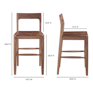 Owing Counter Stool in Walnut Brown