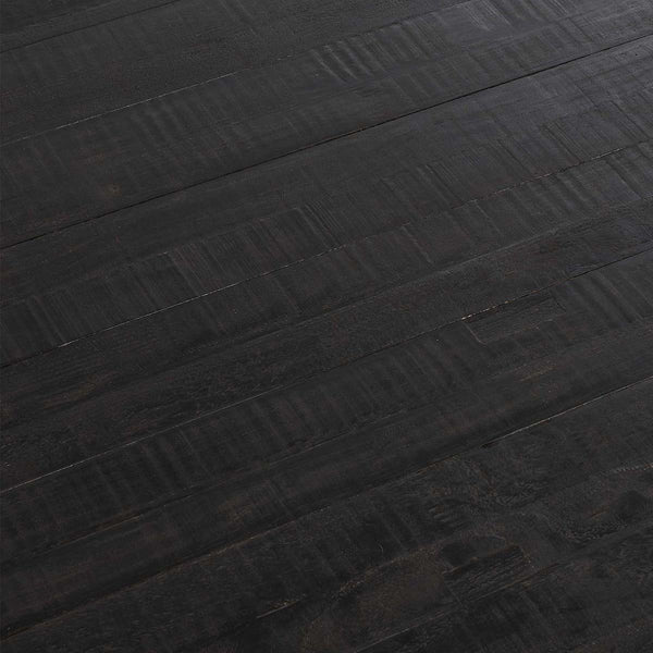 Larson Solid Wood Rectangle Dining Table in Carbon Black