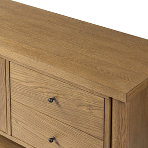 Roark Media Console - Amber Oak Veneer