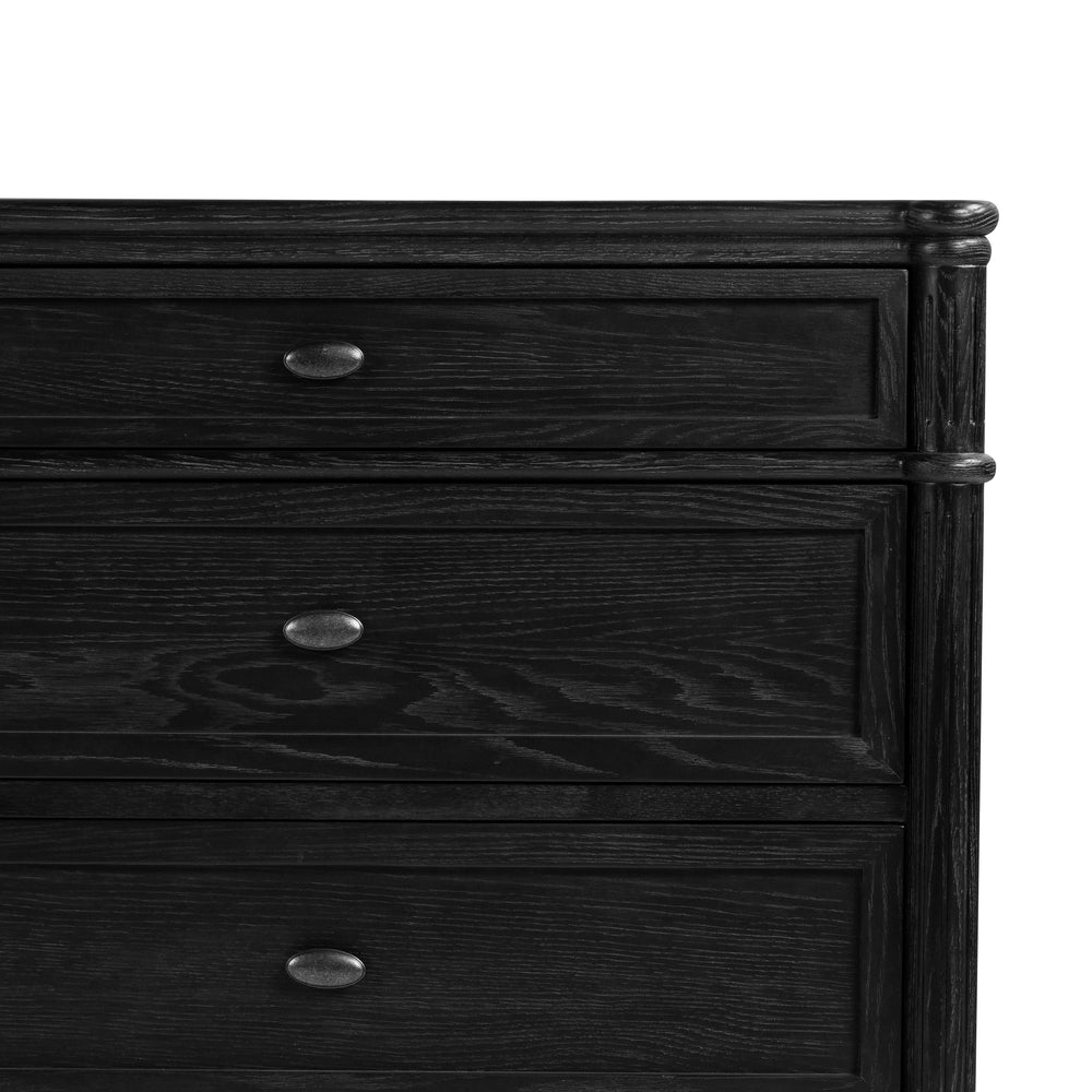 Toulouse 6 Drawer Dresser In Dstrssd Black