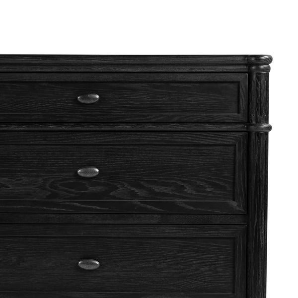 Toulouse 6 Drawer Dresser In Dstrssd Black