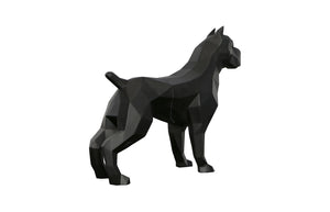 Pitbull Facet Sculpture, Matte Black