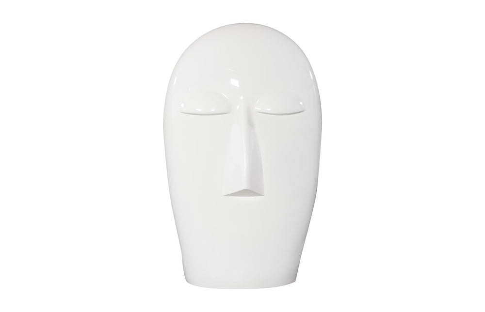 Emerging Face Sculpture, Gel Coat White, Smallallall