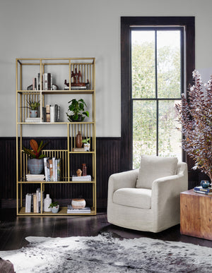 Banks Swivel Chair In Cambric Ivory