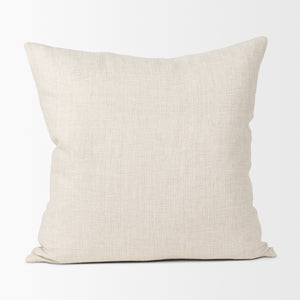 Jacklyn Cream Linen Square Decorative Pillow Cover