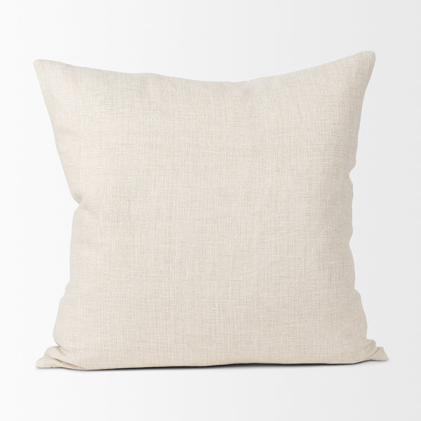 Jacklyn Cream Linen Square Decorative Pillow Cover