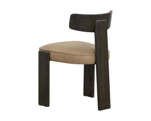 HORTON DINING CHAIR - DARK BROWN - SAHARA SAND LEATHER