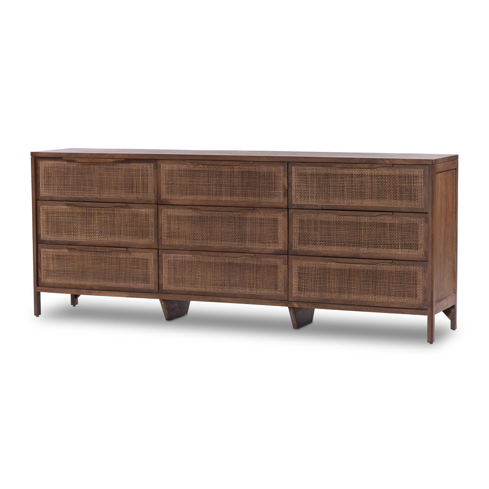 Sydney 9 Drawer Dresser In Brown Wash