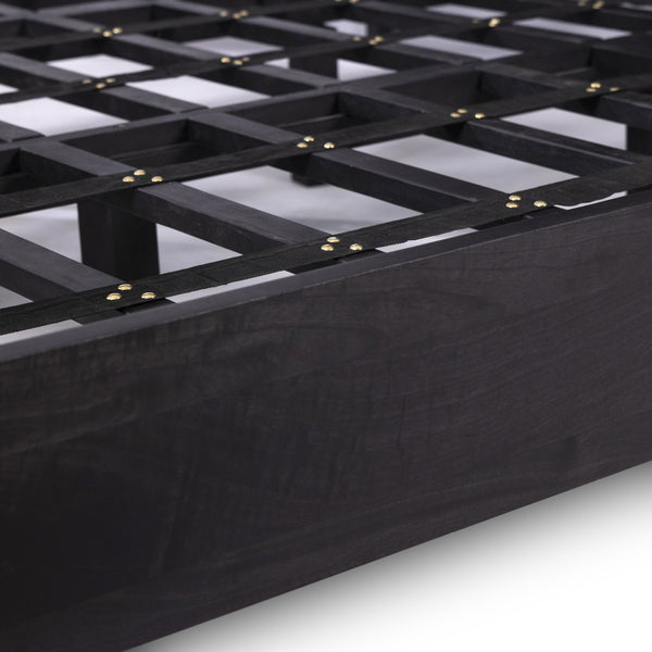 Sydney King Bed - Black Wash