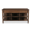Russet Kitchen Island with Shelves and Drawers