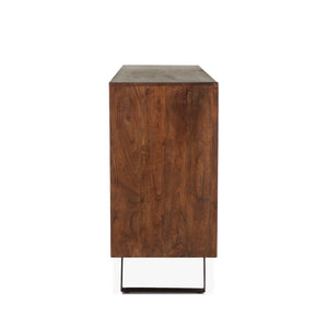 London Loft 71-Inch Acacia Wood Dresser in Walnut Finish