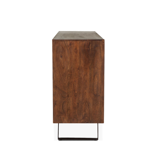 London Loft 71-Inch Acacia Wood Dresser in Walnut Finish