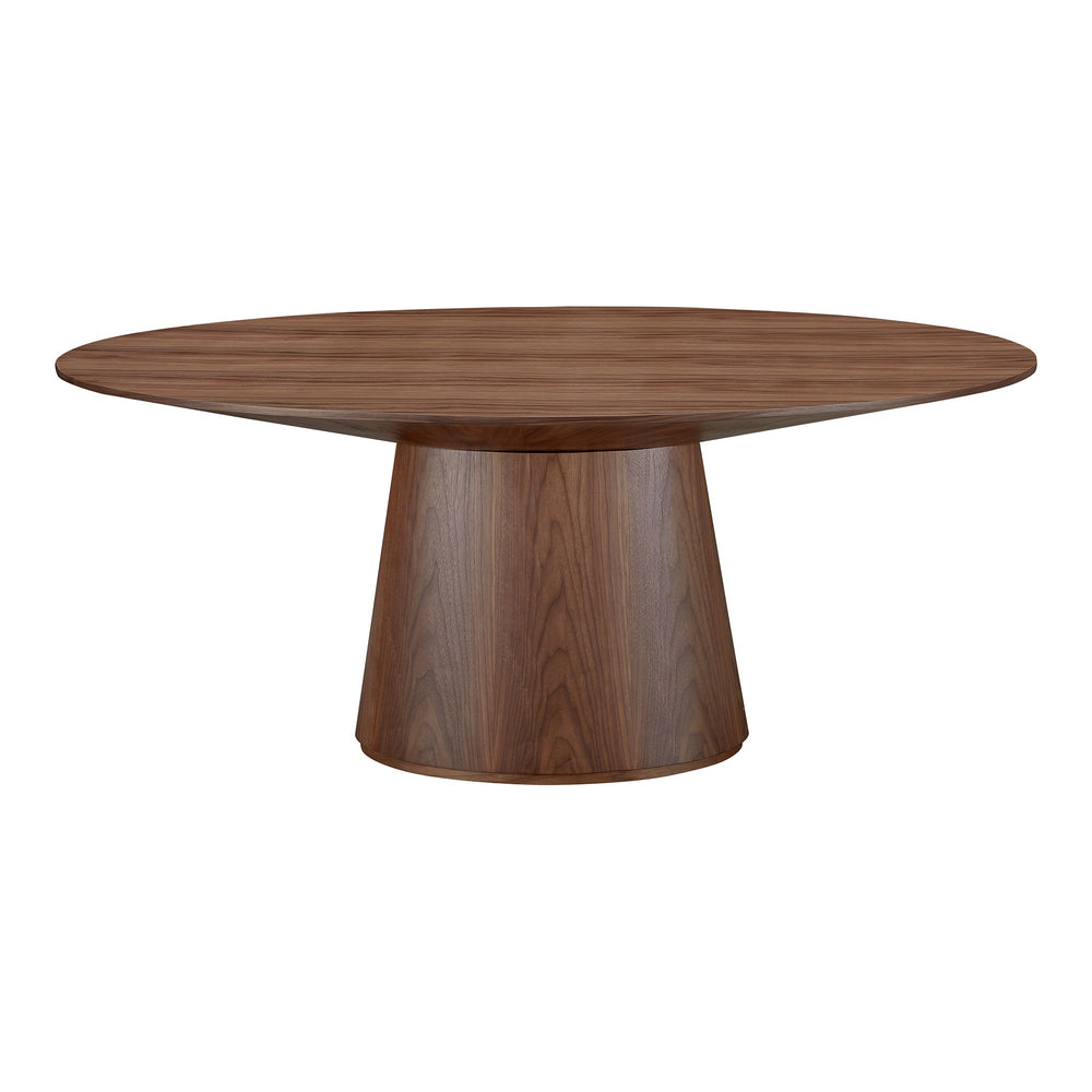 Otago Oval Dining Table in Walnut Brown