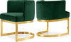 Donna Dining Chair In Green Velvet