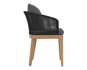 CAPRI DINING ARMCHAIR - NATURAL - GRACEBAY GREY