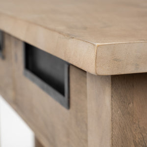Harrelson III 72L x 18W Brown Wood 4 Drawer Console Table