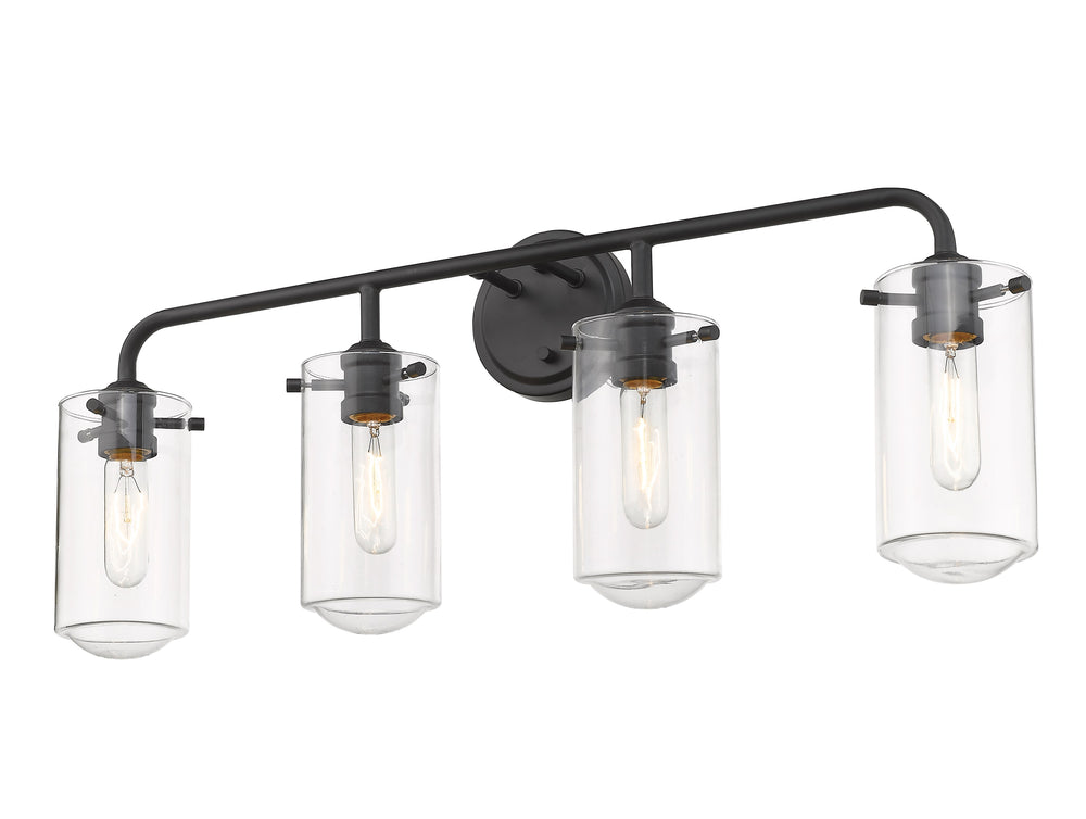 Delaney 4 Light Vanity in Matte Black Finish