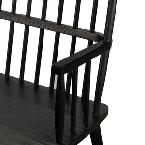 Aspen Large Bench In Black Oak