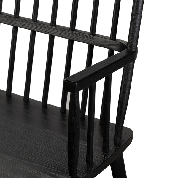 Aspen Large Bench In Black Oak