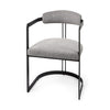 Hollyfield 20.5 x 21.3 x 29.5 Gray Fabric Seat W/ Gray Iron Frame Dining Chair