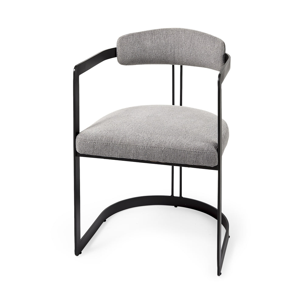 Hollyfield 20.5 x 21.3 x 29.5 Gray Fabric Seat W/ Gray Iron Frame Dining Chair