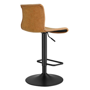 Jayden Low Back Gaslift Bar Stool In Vintage Cedar