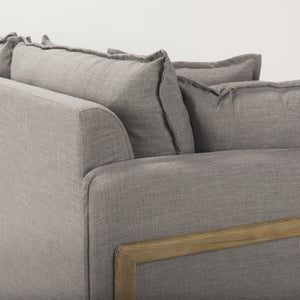 Roy I 84" Flint Gray Upholstered Three Seater Sofa