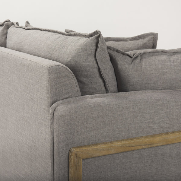 Roy I 84" Flint Gray Upholstered Three Seater Sofa