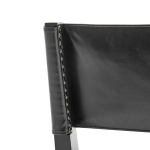 Kylo PU/ Fabric Dining Side Chair, Borneo Black/Meridien Gray