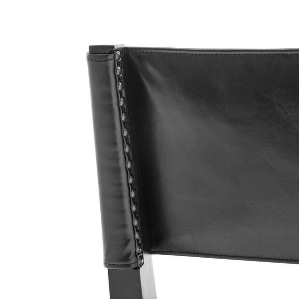 Kylo PU/ Fabric Dining Side Chair, Borneo Black/Meridien Gray