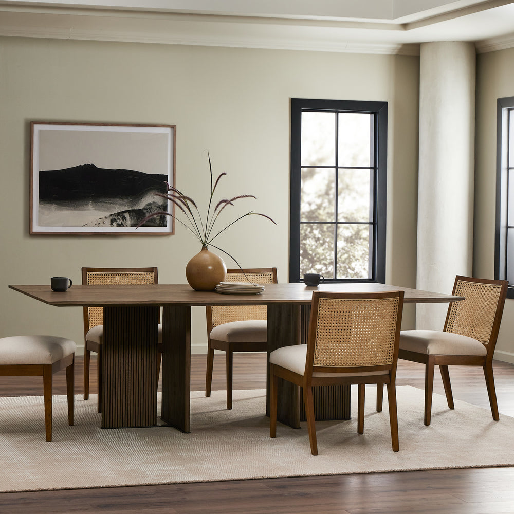 Leo Dining Table in Rustic Grey Veneer