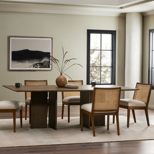 Leo Dining Table in Rustic Grey Veneer