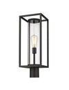 Dunbroch 1 Light Outdoor Post Mount Fixture in Black Finish