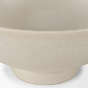 Tyren Cream Glazed Decorative Round Ceramic Bowl