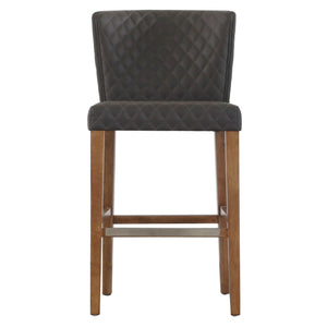 Albie Diamond Stitching Counter Stool In Danburry Gray