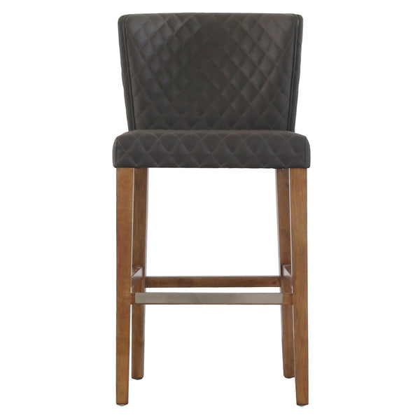 Albie Diamond Stitching Counter Stool In Danburry Gray
