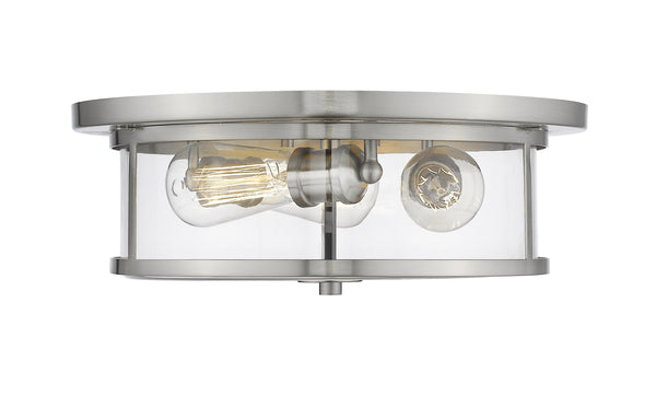 Savannah 3 Light Flush Mount in Brushed Nickel Finish