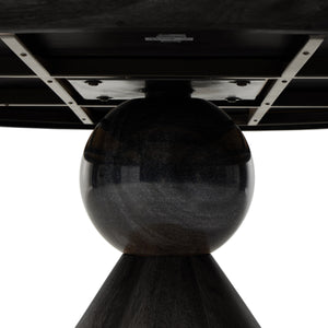 Bibianna Dining Table In Worn Black