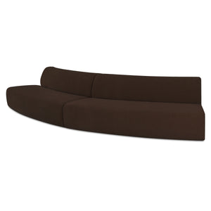 Moe's Naomi 2-Piece Convex Modular Sectional - Dark Brown