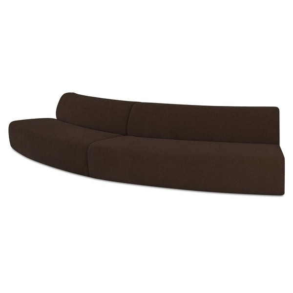 Moe's Naomi 2-Piece Convex Modular Sectional - Dark Brown